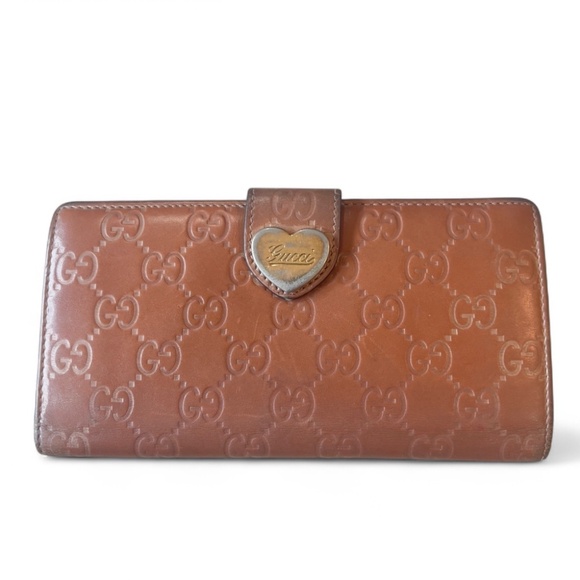 Gucci Guccissima Long Wallet No. 203550-0959 Brown / Champagne - Picture 1 of 15